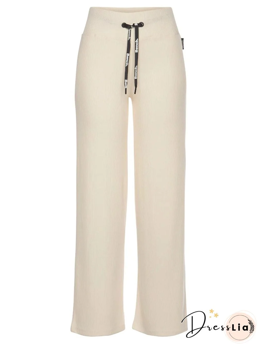 Casual Plain Elastic Waist Loose Pants