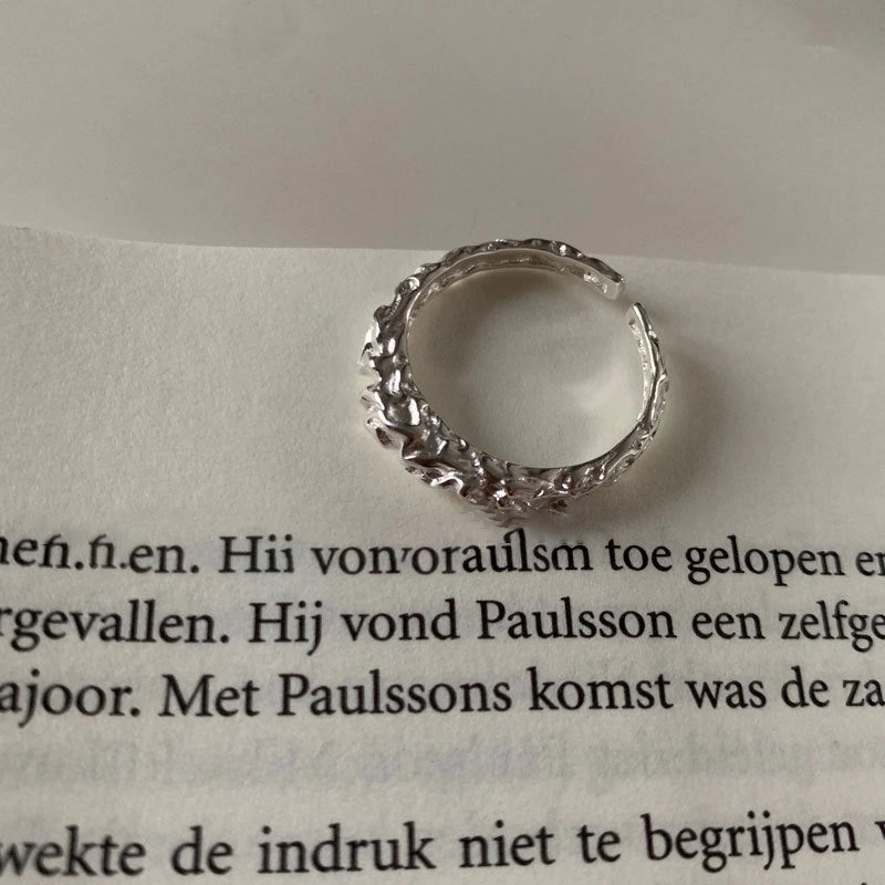 Minimalist Geometric Copper Silver Plated Rings