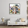 (Multi Style)Gnome Holding A Duckling-Full Embroidery 3 Strands 11CT Stamped Cross Stitch-50*50CM