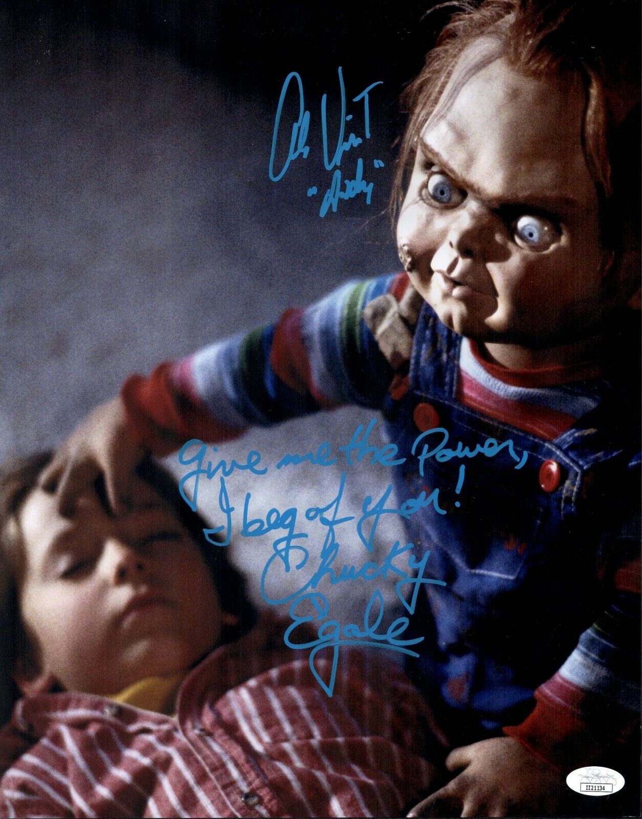 ED GALE & ALEX VINCENT Chucky Signed 11x14 Photo Poster painting Autograph Child's Play JSA COA