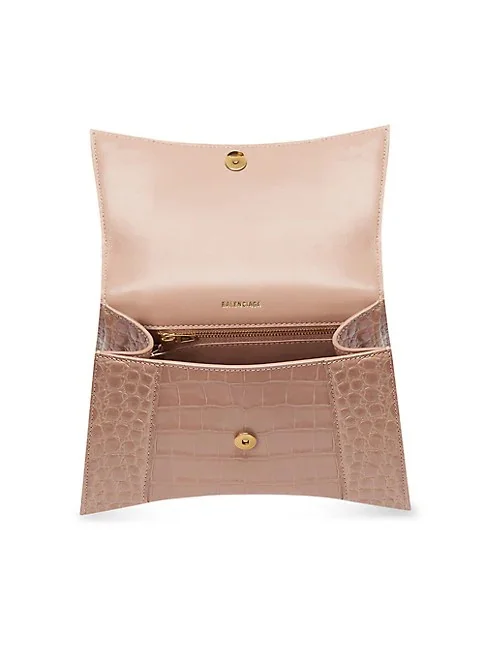 Balenciaga Hourglass Small Handbag Crocodile Embossed bag
