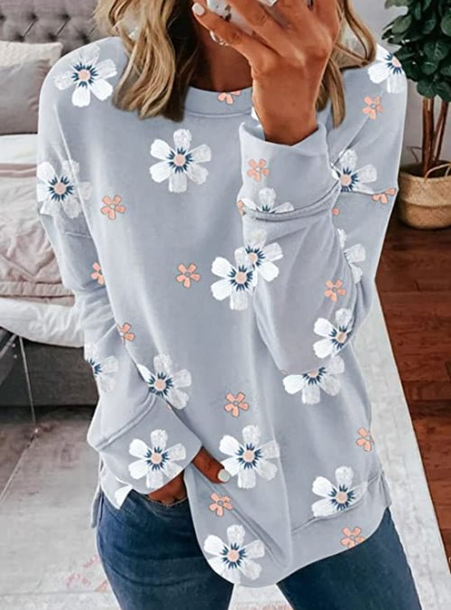 Women's Sweatshirt Pullover Floral Print Daily