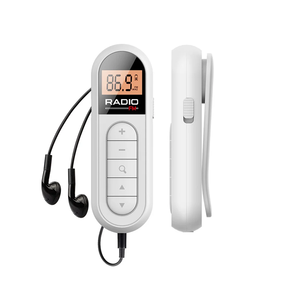 Radio Mini Rechargeable with Clip for Outdoor Sports 
