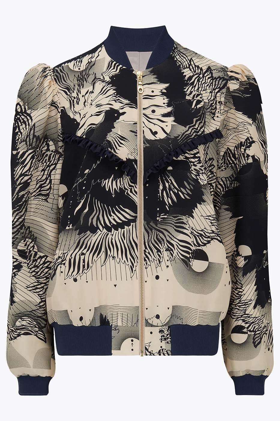 Haru Silk Bomber Jacket