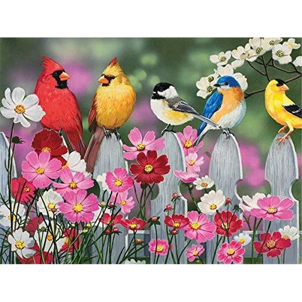Bird for Gift 40x30cm(canvas) full round drill diamond painting
