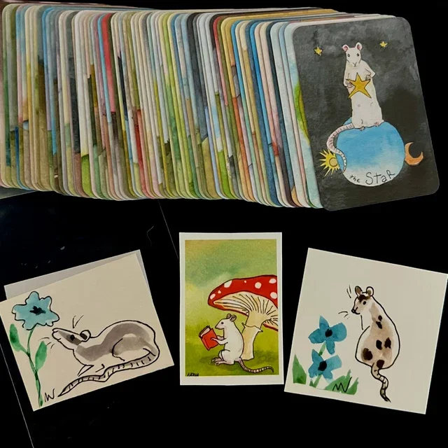 Animal Art Card deck - White Rat Tarot