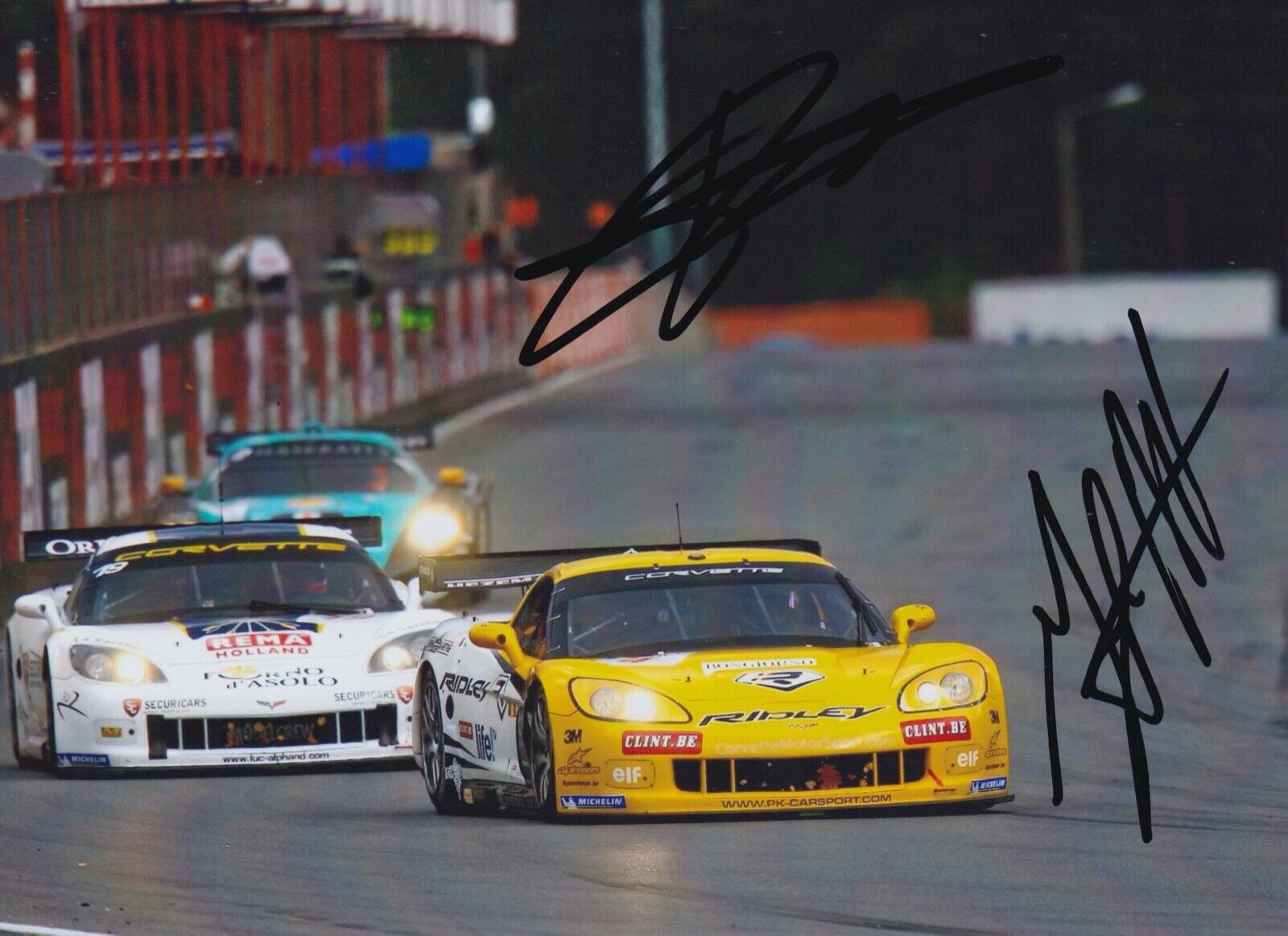 Anthony Kumpen and Mike Hezemans Hand Signed 7x5 Photo Poster painting - FIA GT Championship 11