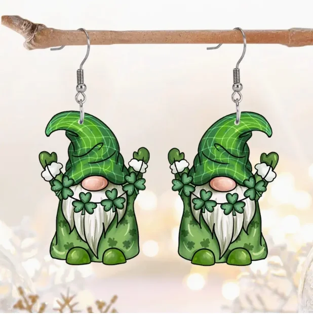 Green Clover Dwarf Earrings