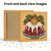 (25x25cm)DIY Pearl Painting Xmas Framed Handmade Pearl Material Art Kit Living Room Decor
