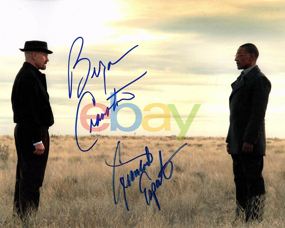 BRYAN CRANSTON SIGNED BREAKING BAD Photo Poster painting! GIANCARLO ESPOSITO 8X10 AUTO reprint