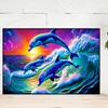 (60*40cm)Dolphin - Full Round Drill Diamond Painting