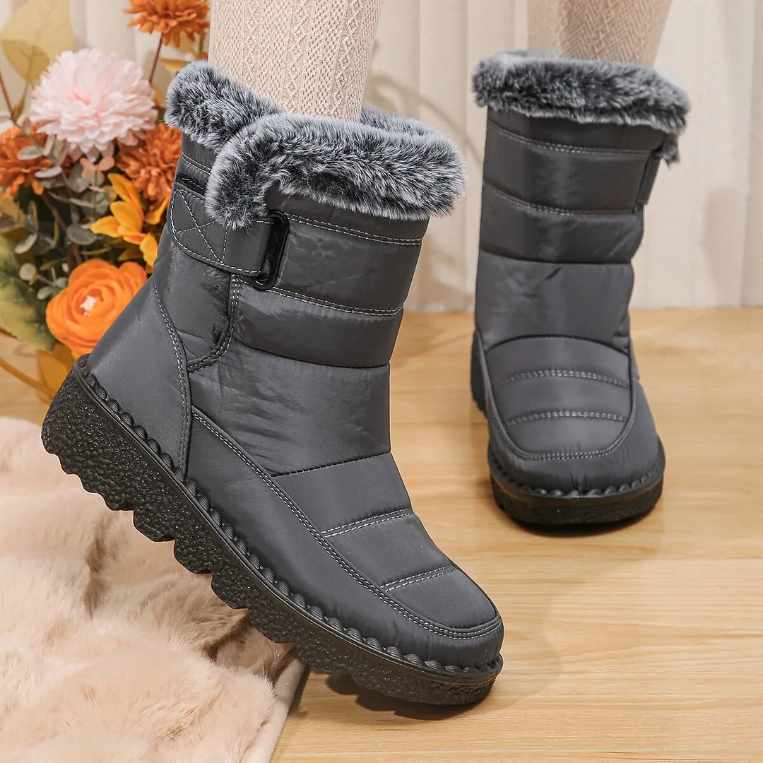 Zhungei Womens Waterproof Snow Boots Warm Thick Plush Winter Boots Women 2024 Non Slip Platform Ankle Boots Female Cotton Padded Shoes