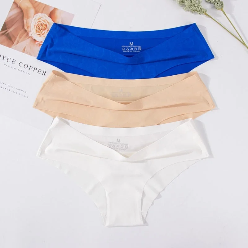 New Underwear Women Seamless Panties For Dress Sexy Briefs Lingerie Bikini Pink Tanga String Culotte Femme