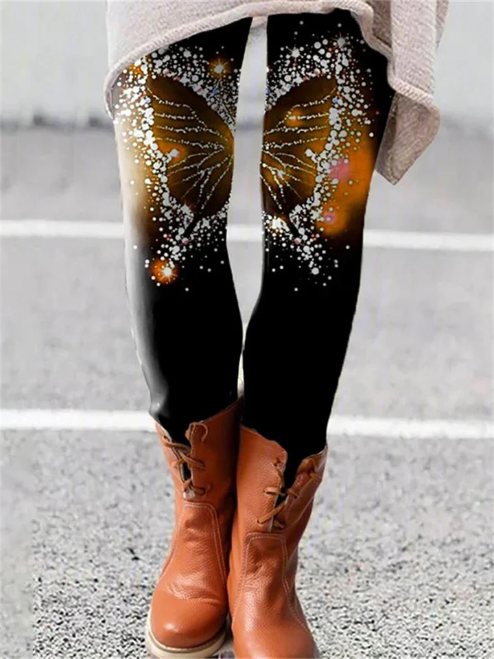 Women's New Long Printed Leggings 3D Digital Printed Pantyhose Fashion Personalized Printed Stretch Leggings-Cosfine