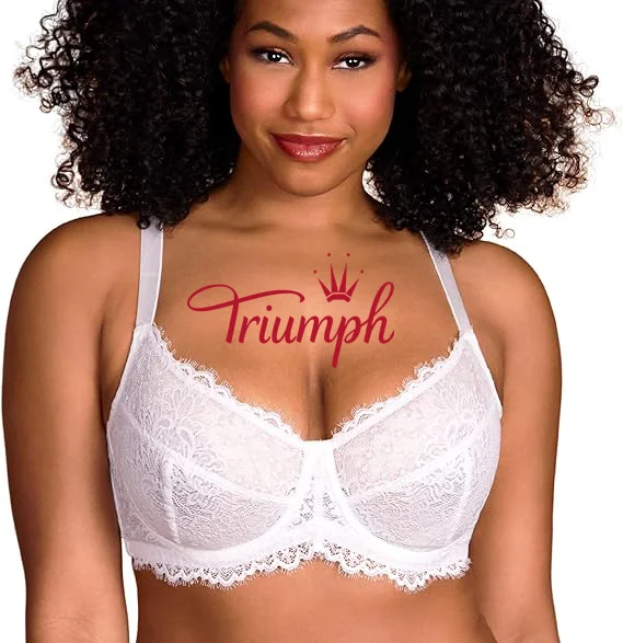 Triumph - 3 piese 🔥Sutien de dama cu cupa intreaga din dantela