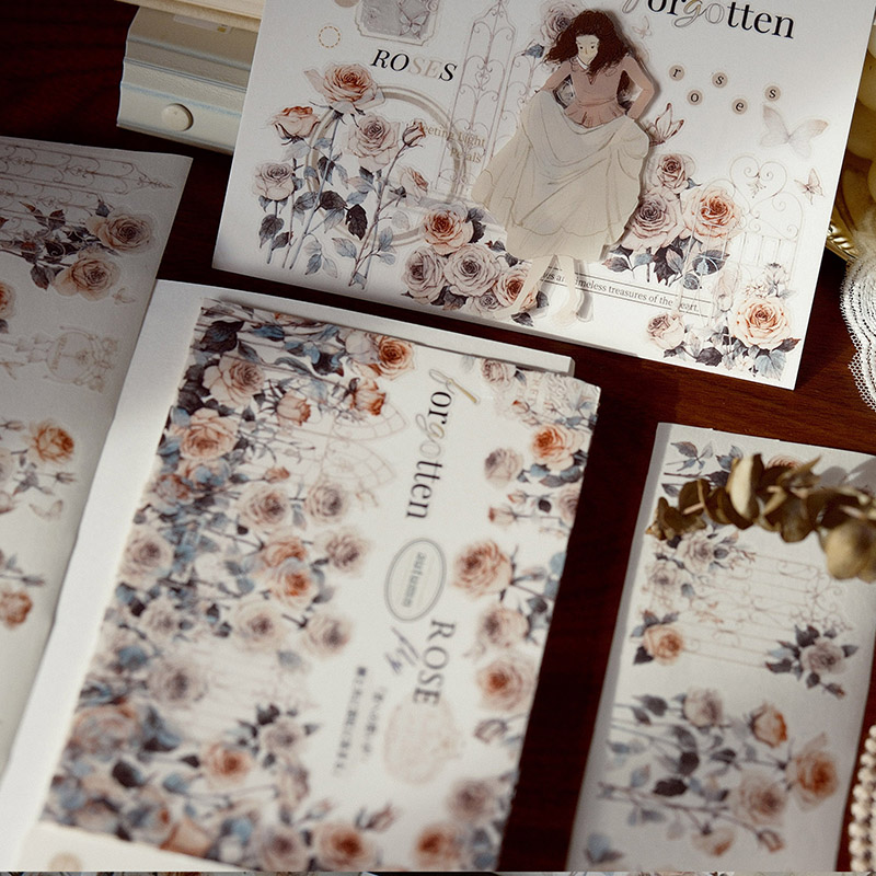 PET 테이프 - 60mm*6m 빈티지 꽃 창문