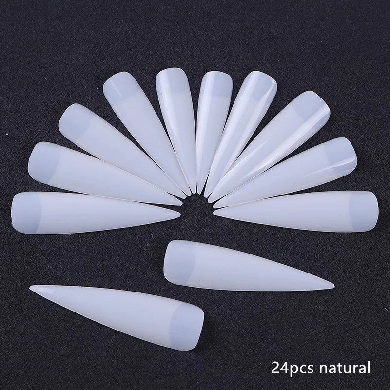 Color Card False Nail Tips Fan Transparent White Fake Nail Tips  Nail Art Practice Display Design Tools-Nail Inspo