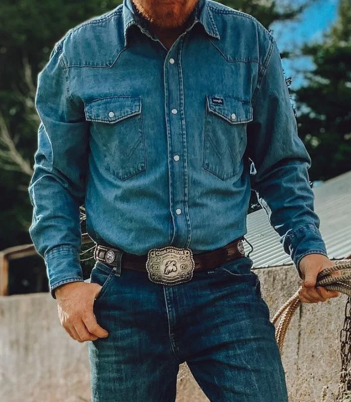 Western Blue Casual Shirt