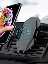Wireless Car Charger Cell Phone Stand 15W Fast Charging for iPhone 15 Galaxy S23