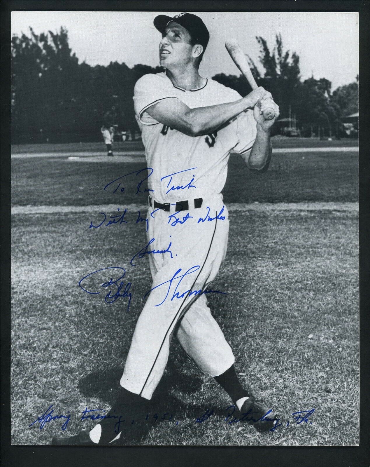 Bobby Thomson Signed 8X10 Photo Poster painting JSA Aut New York Giants Autographed personalized