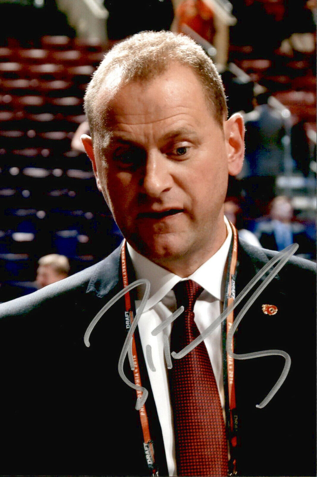 Brad Treliving SIGNED 4x6 Photo Poster painting CALGARY FLAMES GM