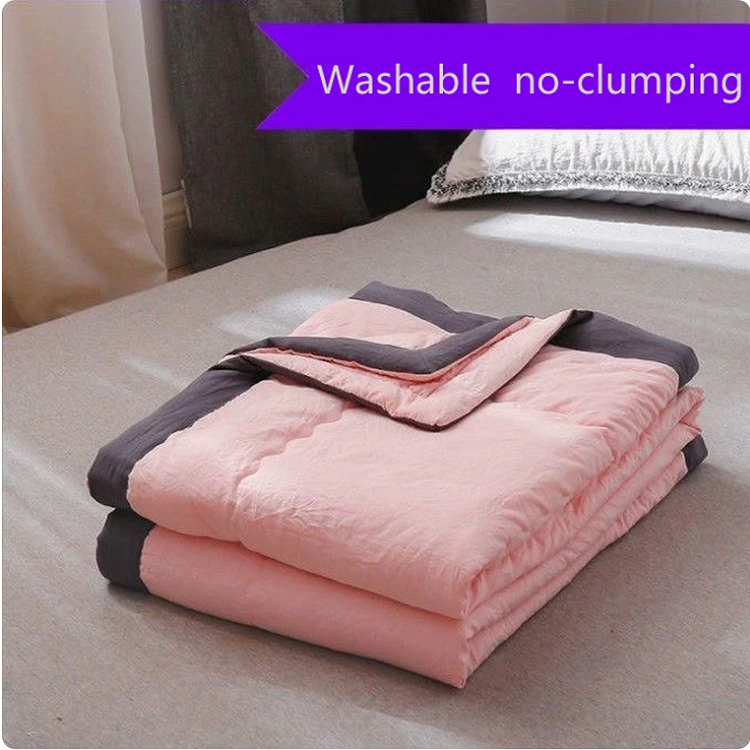 Spring Summer Solid Quilt Machine Washable Cotton Quilts Soft Skin friendly Blanket for Child Adult Bed