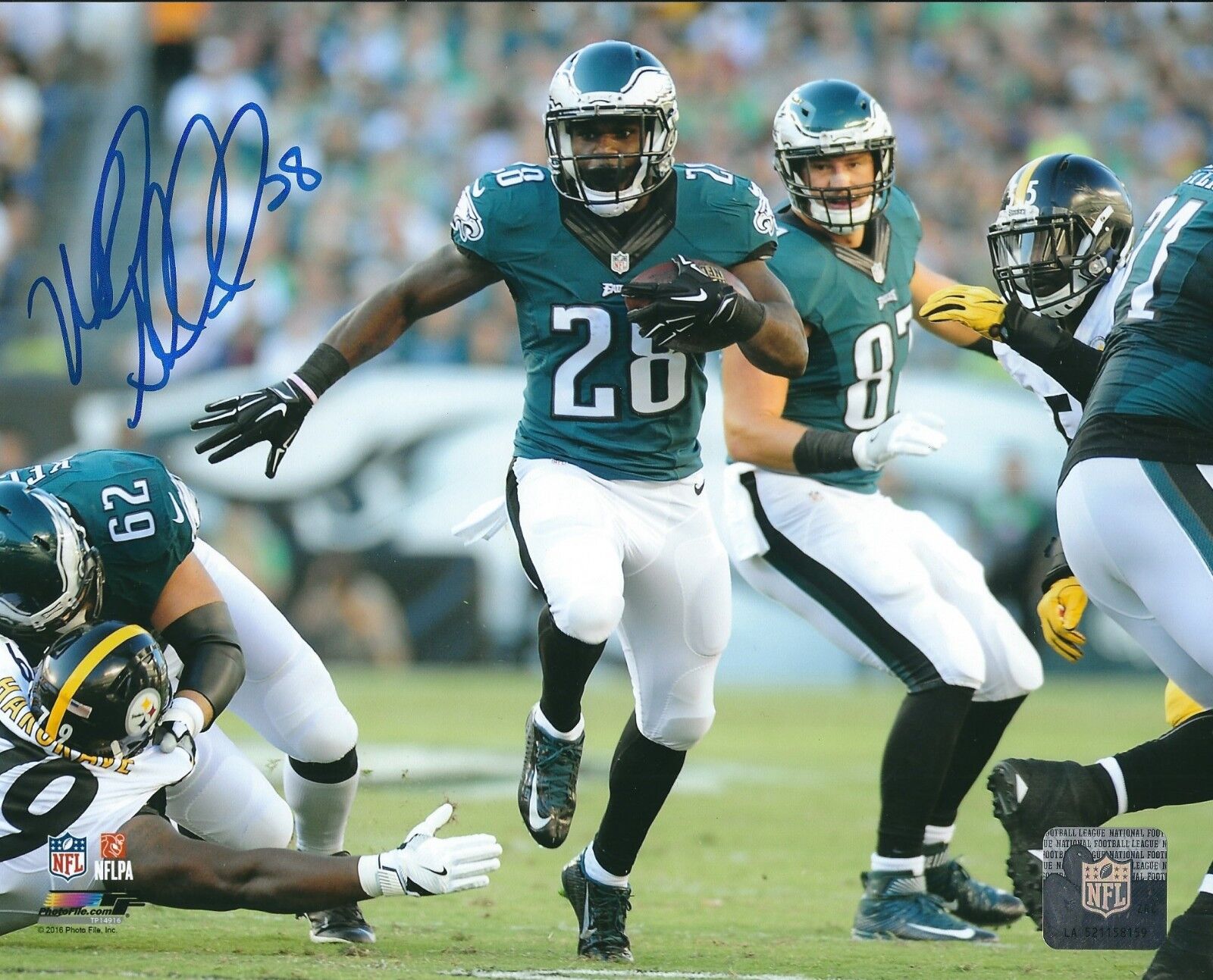 Signed 8x10 WENDELL SMALLWOOD Philadelphia Eagles Autographed Photo Poster painting