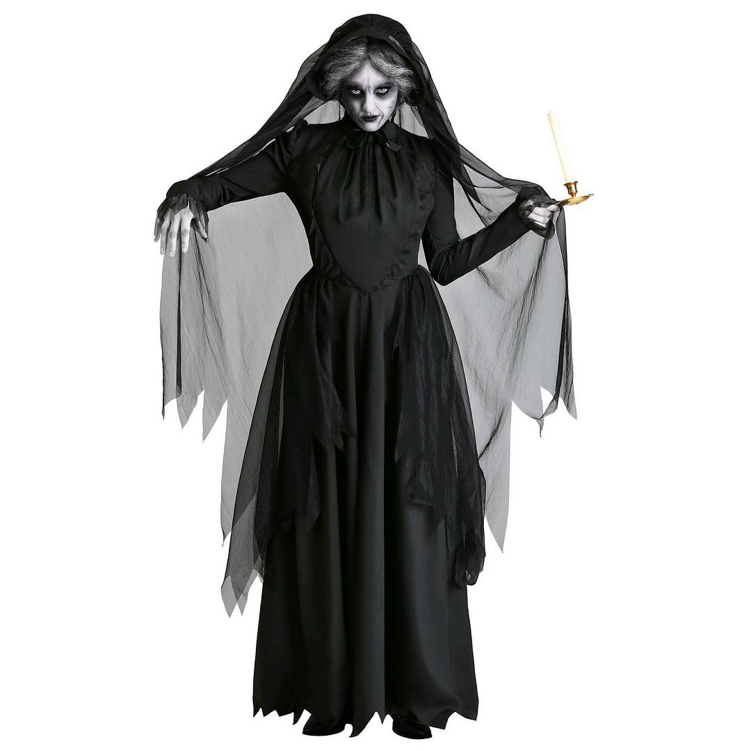 Halloween Horror Dark Ghost Bride Stage Dress Show Cosplay Costume-Pajamasbuy