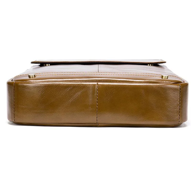 Decent Retro Casual Leather Handbag Solid Color Shoulder Bag Crossbody Bag