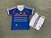 1998 Retro Kids Size France Home Football Shirt