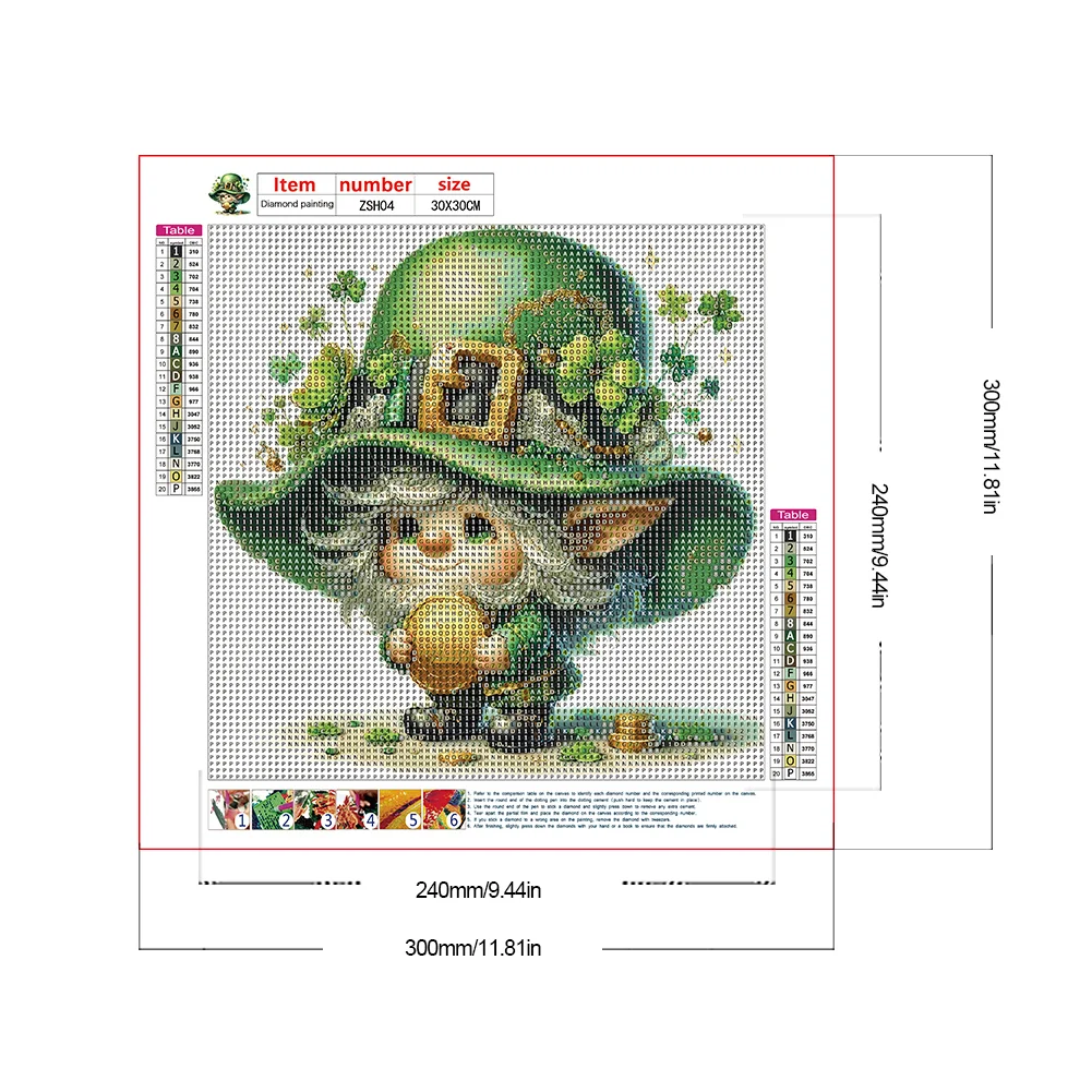 Full Round Diamond Painting 30*30cm - St. Patrick'S Day
