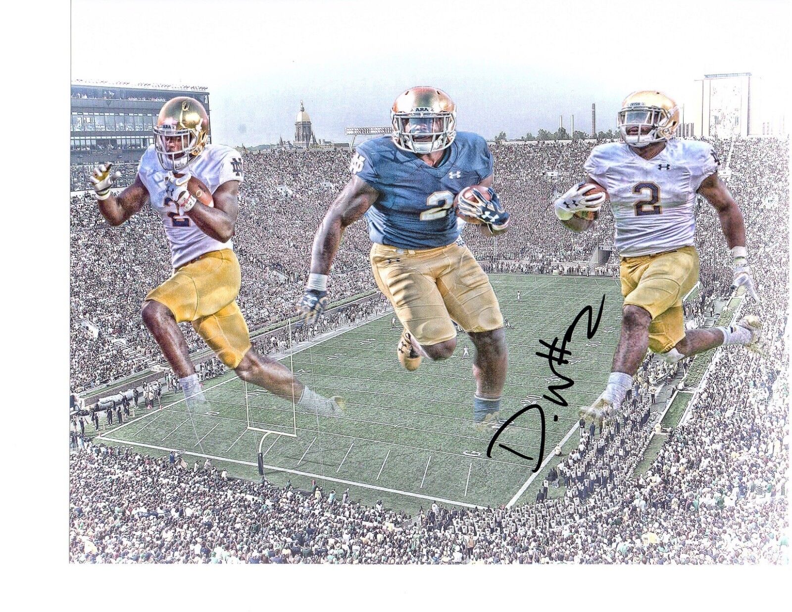 Dexter Williams Notre Dame Irish signed autographed 8x10 football Photo Poster painting ND G