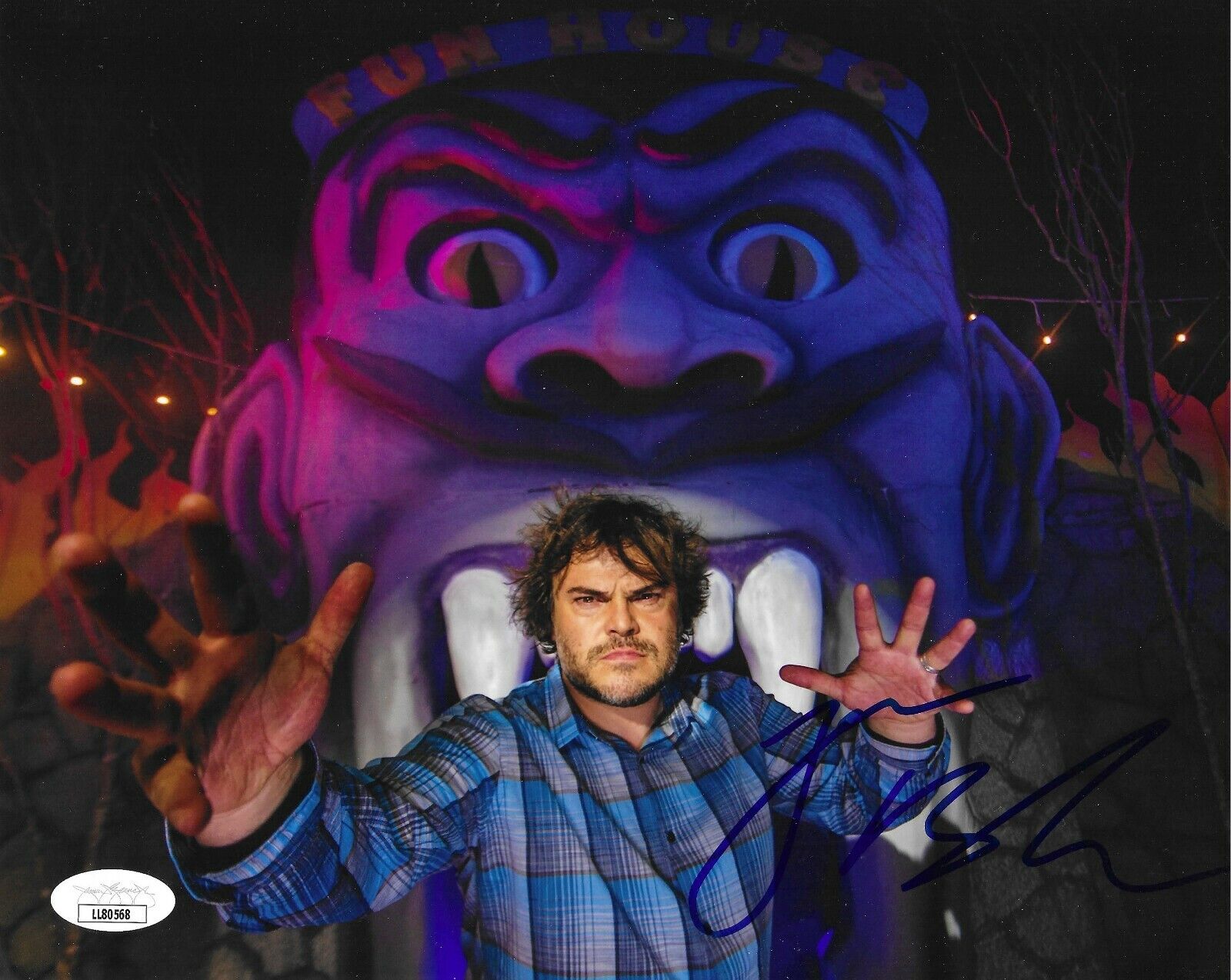 Jack Black Autographed 8x10 Photo Poster painting JSA COA Goosebumps Jumanji Fun House Signed