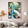 Diamond Painting -DIY Round Drill White Peacock