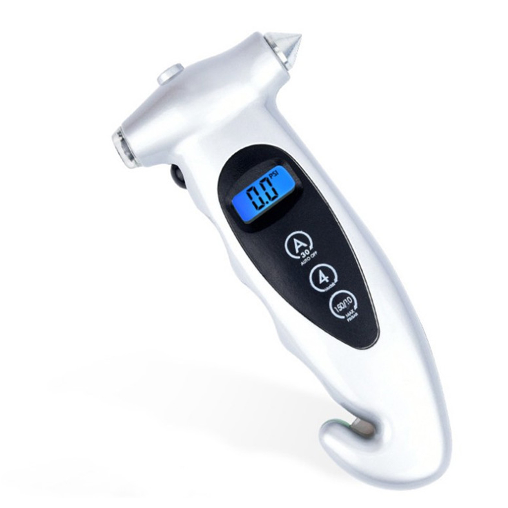

5 in 1 Digital Car Tire Air Pressure Gauge Car Manometer Barometers Tester, Silver, 501 Original