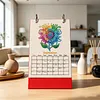 Rainbow Sunflower Diamond Art Monthly Flip Tabletop Calendar January 2027 - December 2027 Small Desktop Calendar Planner for Living Room Bedroom Office Desk Gift Giving