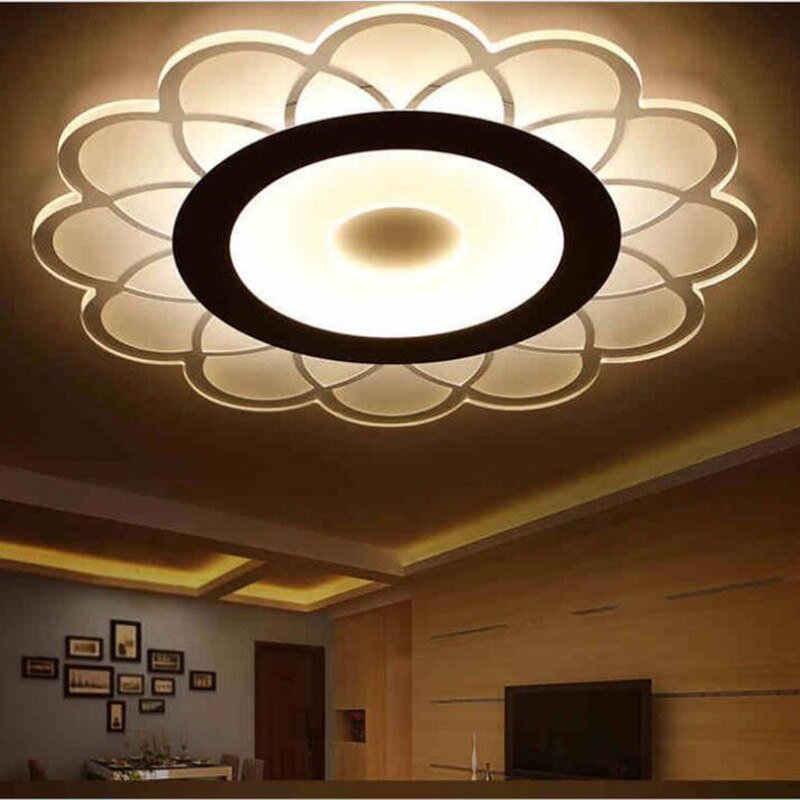Modern Living Room Nodic Ceiling Lights LED Acrylie Flower Round Lamp Novelty Indoor Lighting Bedroom Light Fixture