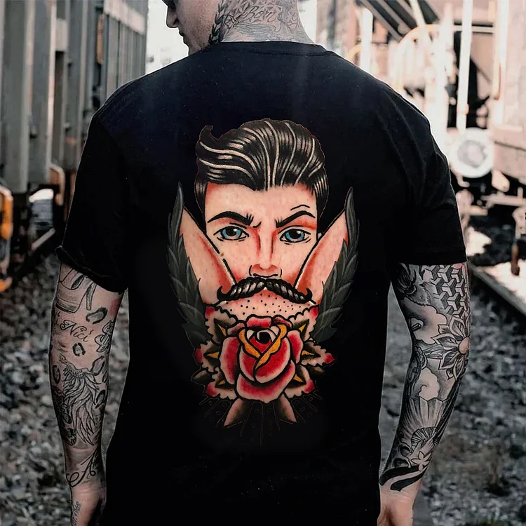 Mustache Ride Printed Men's T-shirt