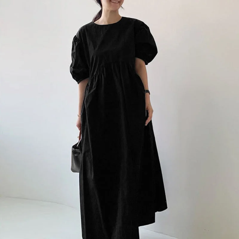 Women Solid Irregular Robe 2021 Summer Short Sleeve Maxi Dress Casual A Line Dresses ZANZEA Fashion Losse Sundress