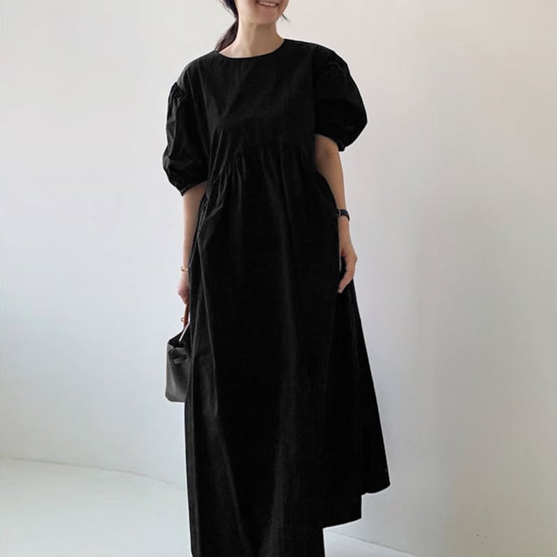Women Solid Irregular Robe 2021 Summer Short Sleeve Maxi Dress Casual A Line Dresses   ZANZEA Fashion Losse Sundress