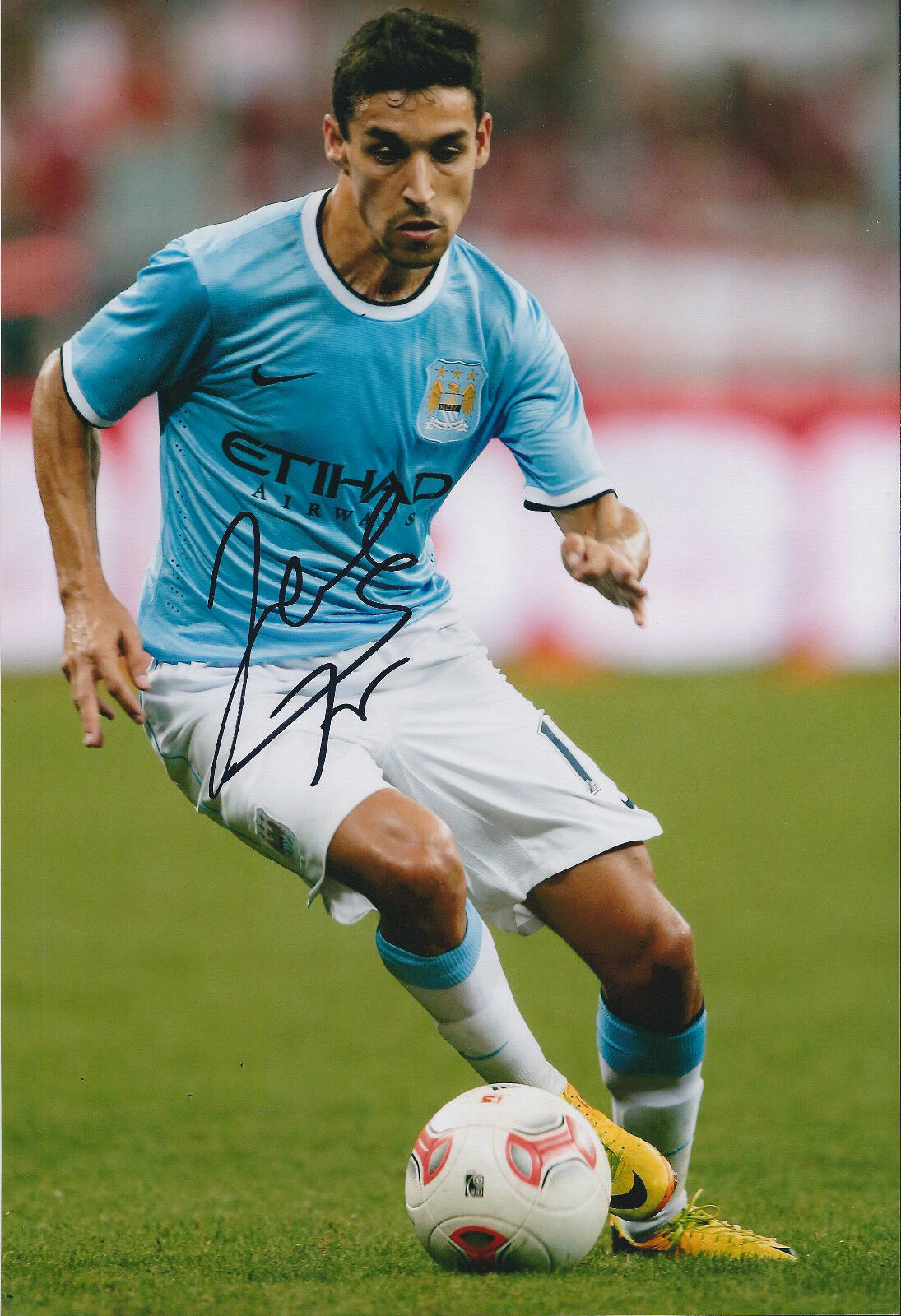 Jesus NAVAS Signed Autograph 12x8 Photo Poster painting AFTAL COA Manchester City