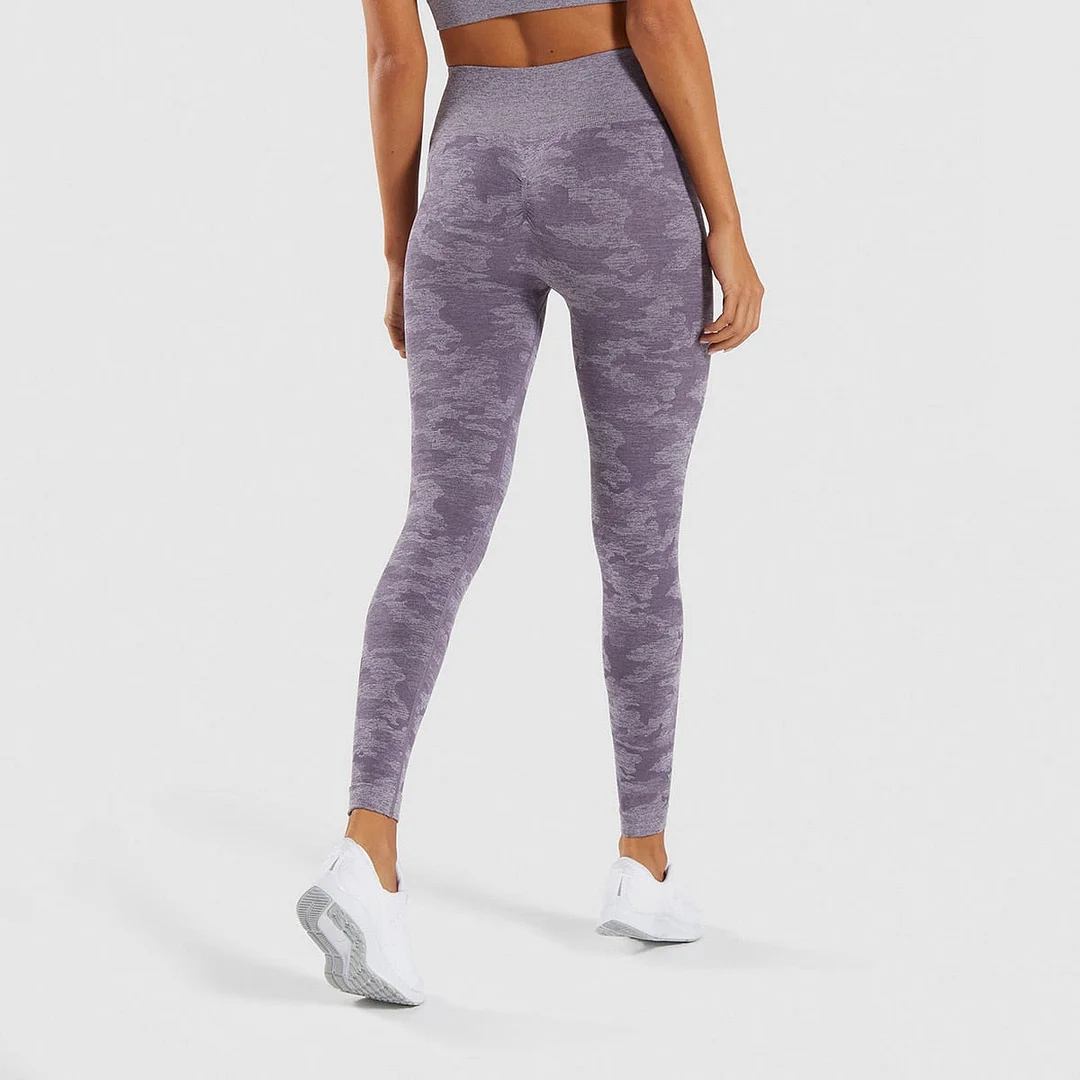 SVOKOR Camouflage High waist Leggings Women Workout Camo Push Up Leggings Seamless Fitness Clothing Gym Pants Female