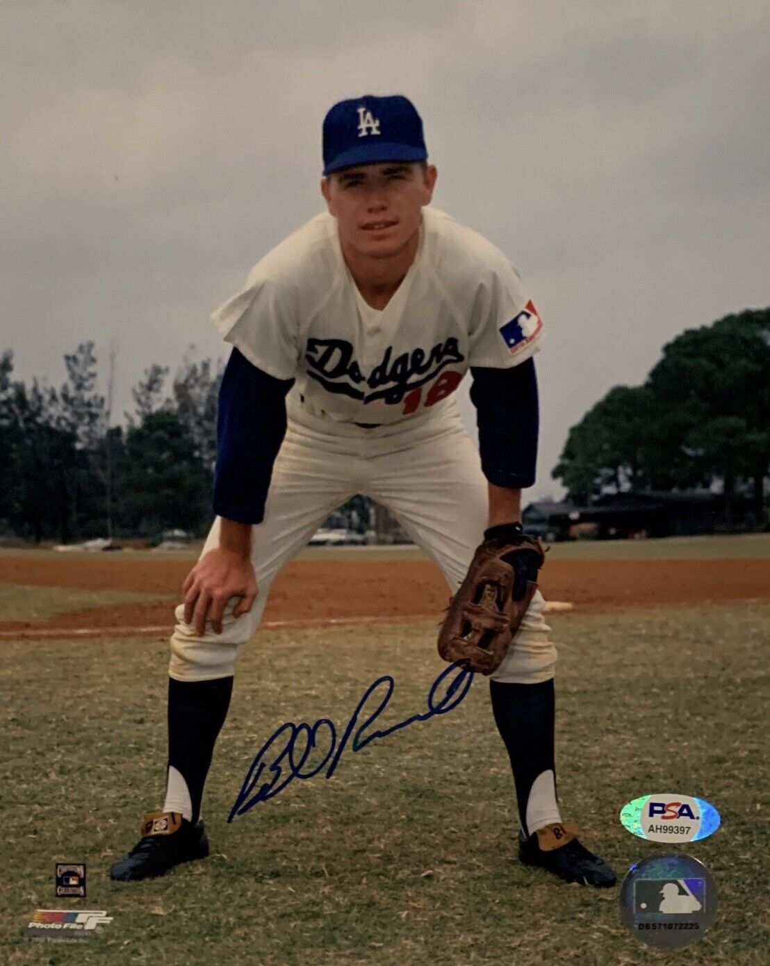 Bill Russell Signed L.A. Dodgers 8x10 Photo Poster painting PSA AH99397