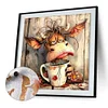 (US Local)Paint By Numbers Kit On Canvas DIY Oil Art Cow Picture Home Wall Decor 30x30cm