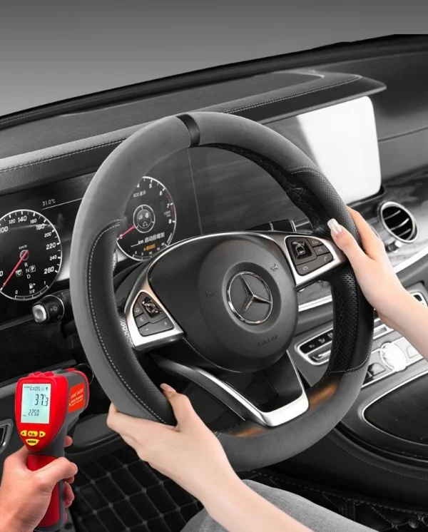 Winter Breathable, Comfortable, Sweat-absorbent, Non-slip And Wear-resistant Car Steering Wheel Cover