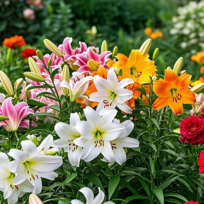 Double-petaled bicolor fragrant lily Bulbs—Fresh and Sweet
