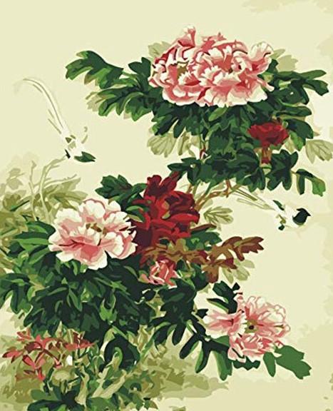 

Chinese Peony Flowers – Paint By Numbers - 40*50CM, 501 Original