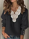 Lace Crochet Long Sleeves Sweater Tops