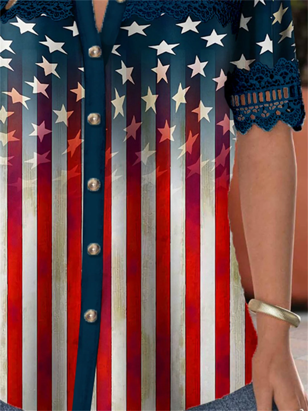 Women Half Sleeve V-neck Solid Color Dress