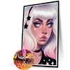 uk.everydayedeals (Limited Stock)Diamond Painting - Round AB Drills - Dark Candy Girl(45*65cm)